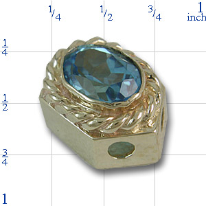gwsl466 Blue Topaz Bracelet Slide 